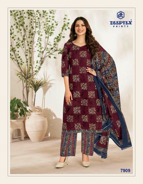 Miss India Vol 79 By Deeptex Cotton Dress Material Catalog